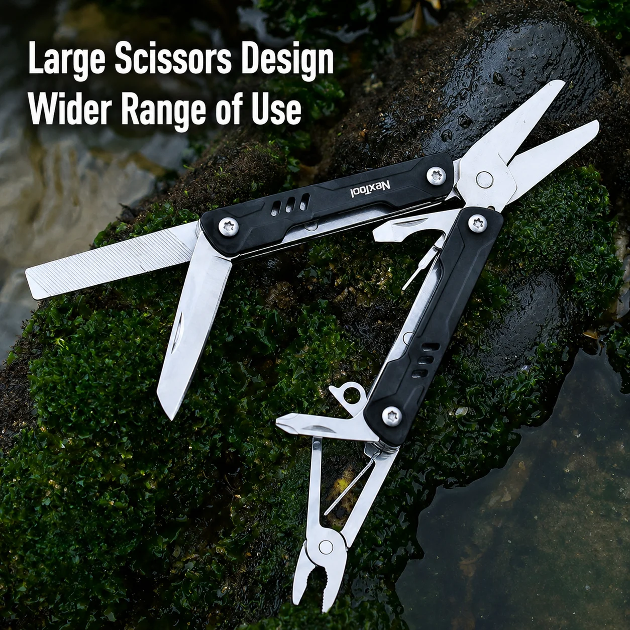 Mini Folding Multi Tool Scissors Stainless Steel EDC Pocket Tool Portable Outdoor Camping Hiking Emergency Repair Utility Tool
