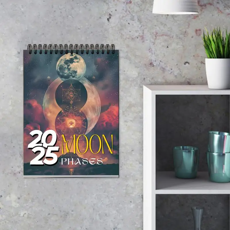 Moon Phase Calendar 2025 12 Month Moon Phases Wall Calendar Monthly Planner & Daily Organizer 2025 Wall Calendar for Planning