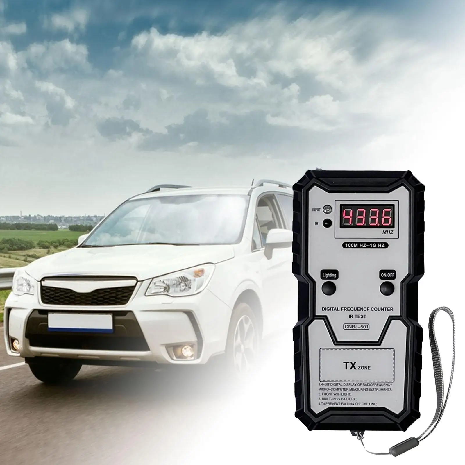 

Автомобильный тестер инфракрасной частоты с дистанционным управлением, автозапчасти, портативный электронный инфракрасный прибор для измерения частоты 100 м-1 ГГц