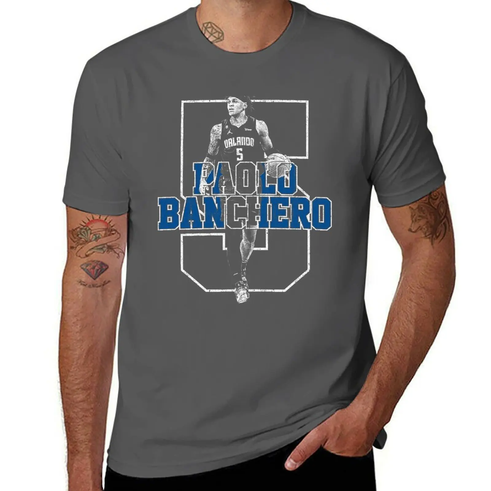 

Paolo Banchero T-Shirt man graphic t shirt cotton t shirt man T-Shirt