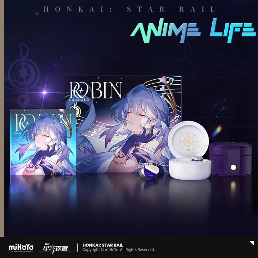 Mihoyo Official Original Honkai: Star Rail Robin Cartoon Bluetooth Headset Earphone Cosplay