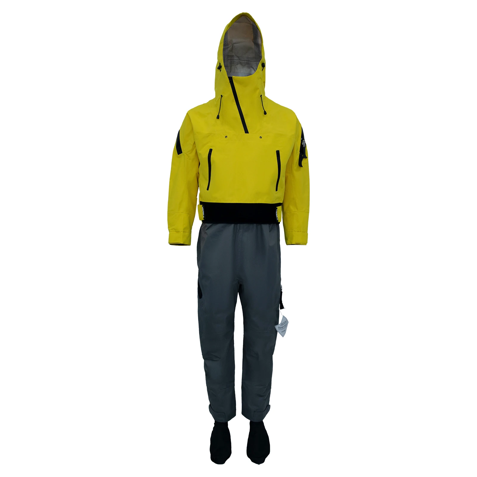 

Сухой костюм для каяка для женщин с толстовками, латексной прокладкой на шее и запястье, полностью уплотнение, рекомендуется использовать на подкладке