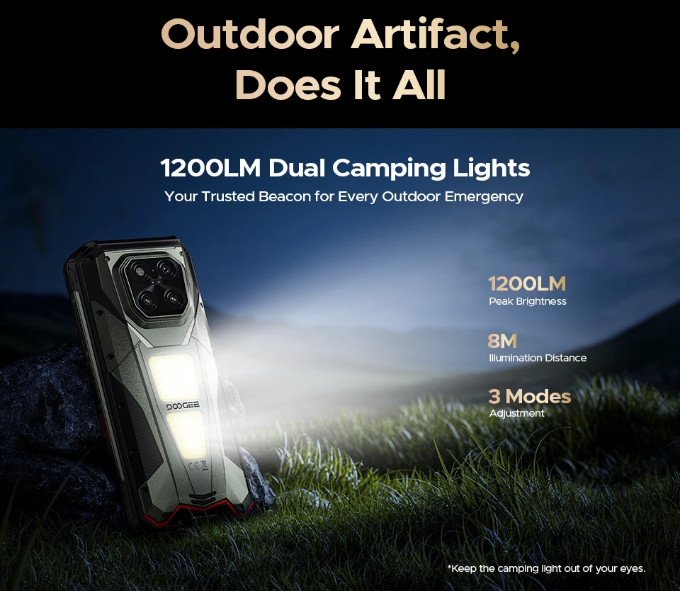 Global Version DOOGEE V Max Play 5G Projector Rugged Phone 6.78" 20500mAh Battery Dual Camping lights Dimensity 7300 NFC Phone