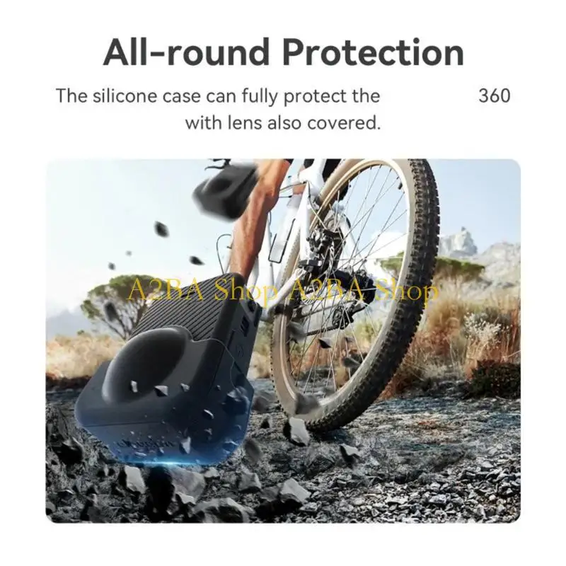 A2BA Silicone Protective Cover For 360 Camera Full Body Protections Anti Scratch Lens Cap Shockproof Design With Precise Cutouts