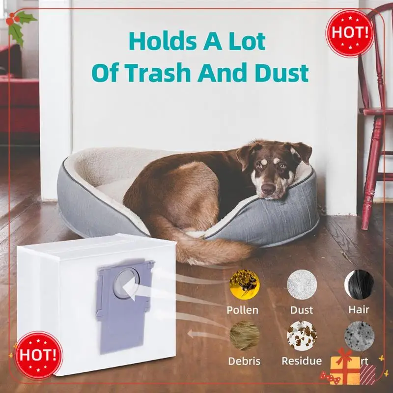 أكياس غبار أجزاء بديلة ABLE لـ Roborock S8+/S8 Pro Ultra/S7 Maxv Ultra /S7 Pro Ultra/Q7+/Q7 Max+/Q5+ مستند فارغ ذاتي الفراغ