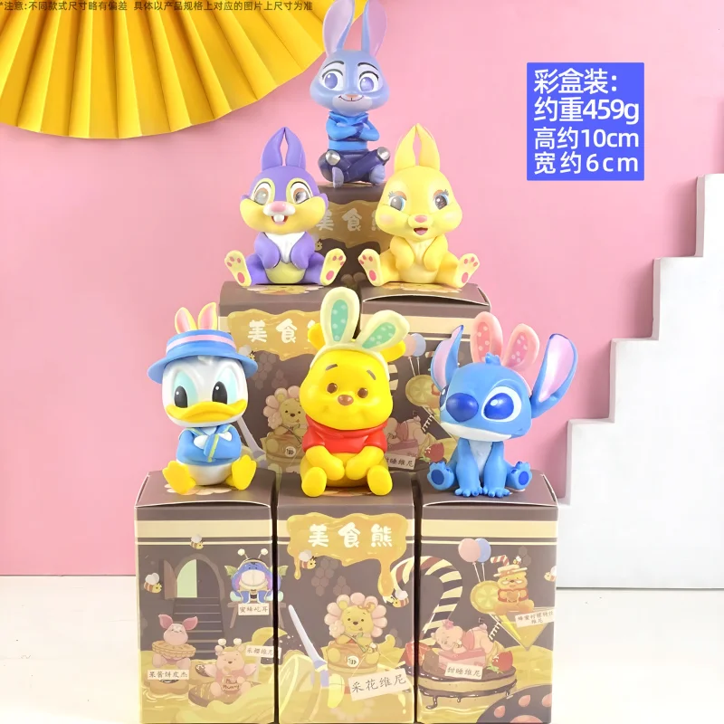 New Disney Stitch Lovers Model Doll Angel Kissing Statue Desktop Display Small Statue Decoration Valentine's Day Girlfriend Gift