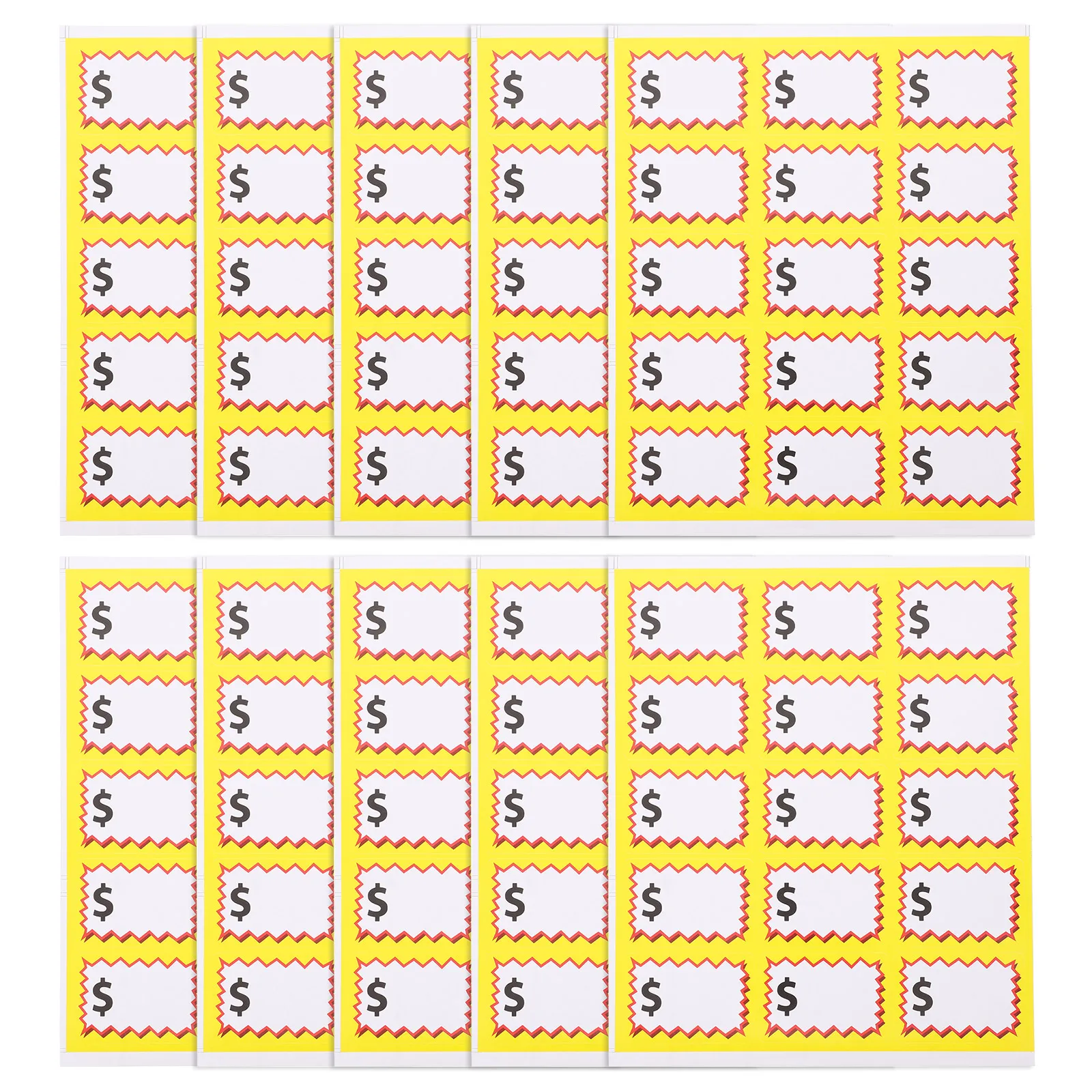 

Price Sticker Garage Sale Stickers Blank Waterproof Self Adhesive Retail Tags Sturdy PP Material for Clothing