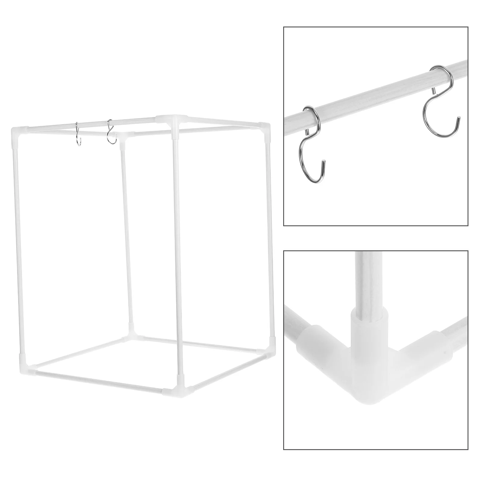 

1 set 1 Set Plastic Square Bar Rod Inner Bracket For Diy Insulated Takeout Food Meal Grocery Tote Hot Meal Hollow Cube Thermal