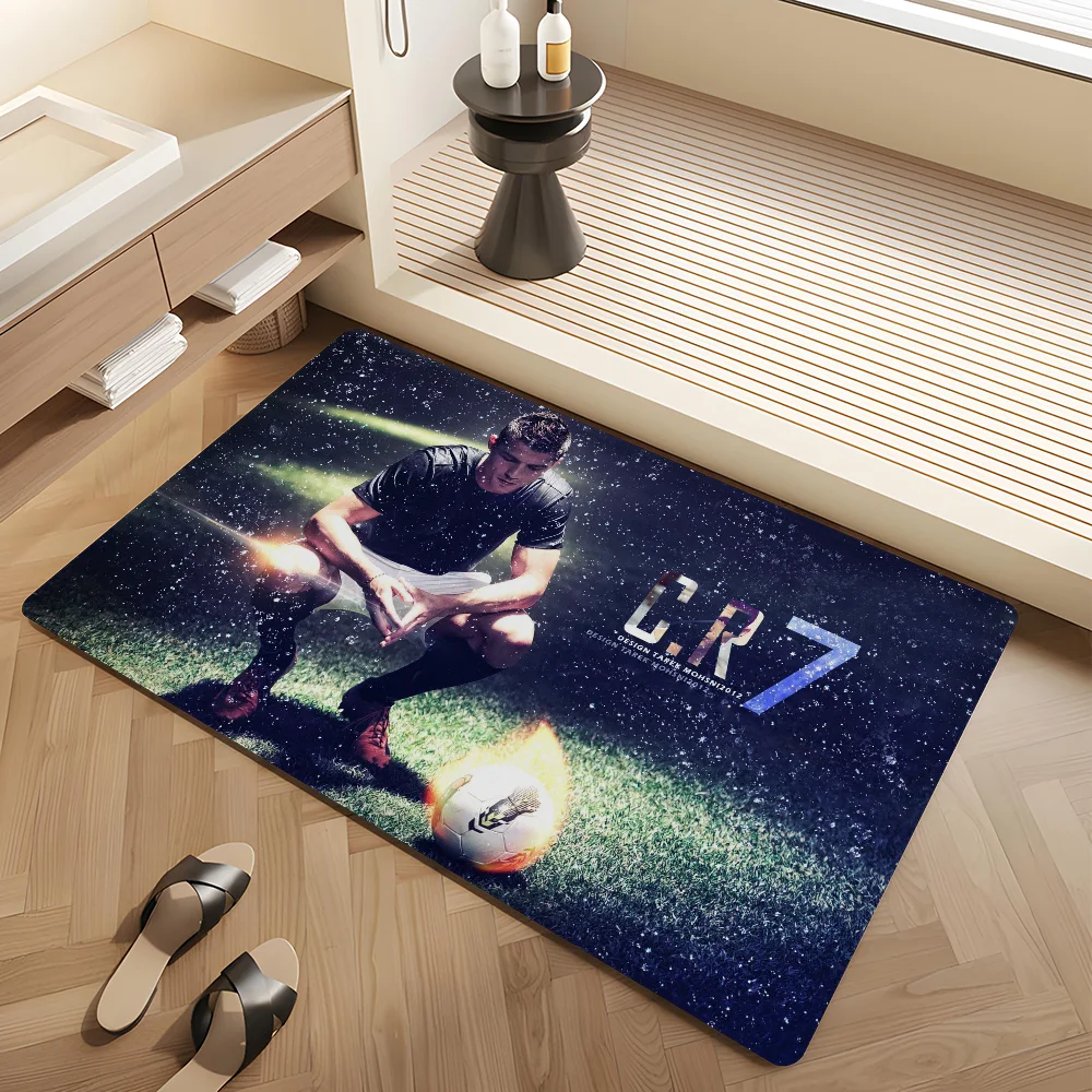 R-Ronaldos Football C-CR7 Room Mats Anti-slip Absorb Water Long Strip Cushion Bedroon Mat Household Carpets