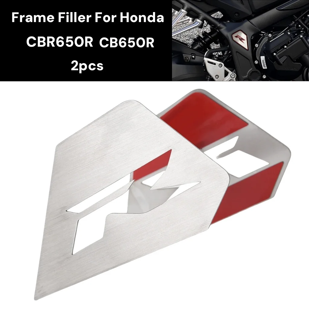 

# CBR650R Frame Filler For Honda CBR 6R50R CB650R Frame Side Cover Trim Covers Stainless Steel Sticker CBR 650 R Type R Emblem