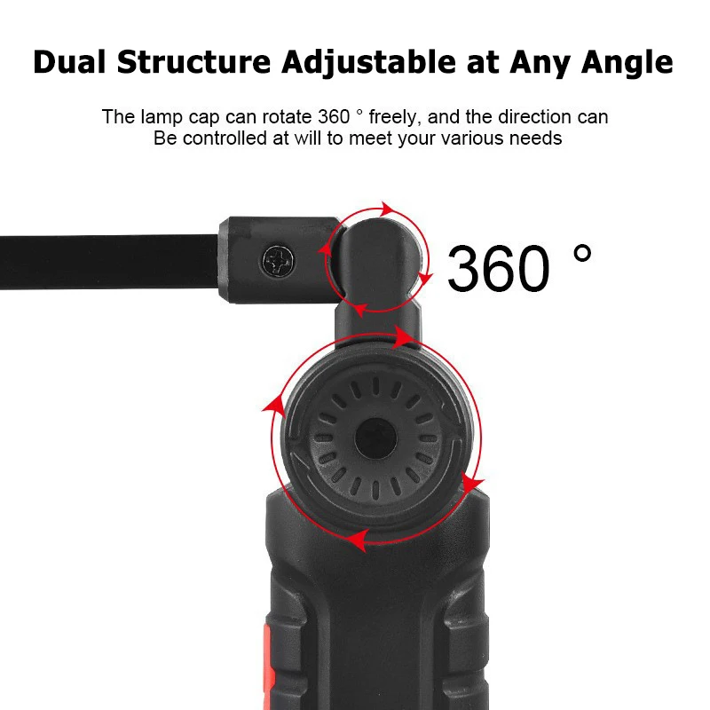 ​Foldable LED Working Light USB Rechargeable LED Flashlight Multifunctional Outdoor LED Camping Lantern With Magnetic & Hook