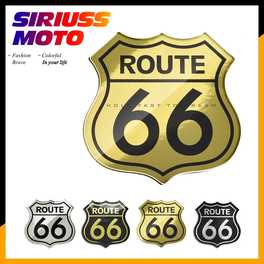 

3D Motorcycle Decal Sticker The Historic Route 66 Car Stickers Sign DIY Accessory Badge Applique