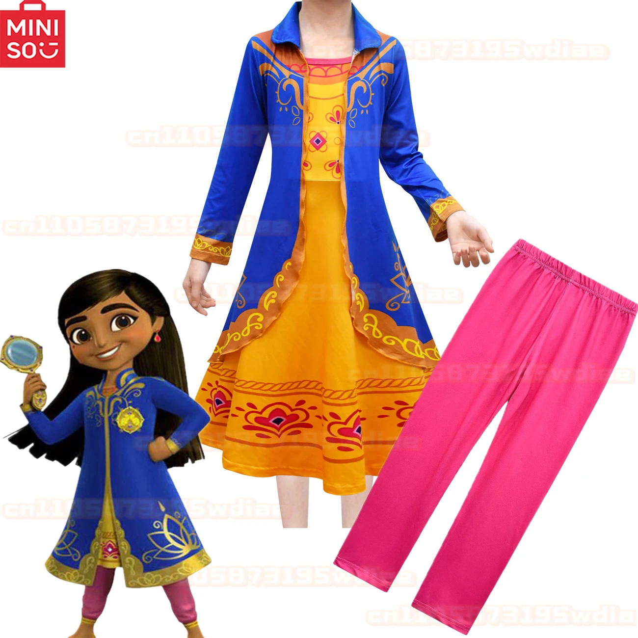 ميرا رويال المحقق زي تأثيري فستان فتاة الأميرة الأطفال طفل كرنفال حفلة عيد ميلاد الهالوين فستان بتصميم حالم عباءة