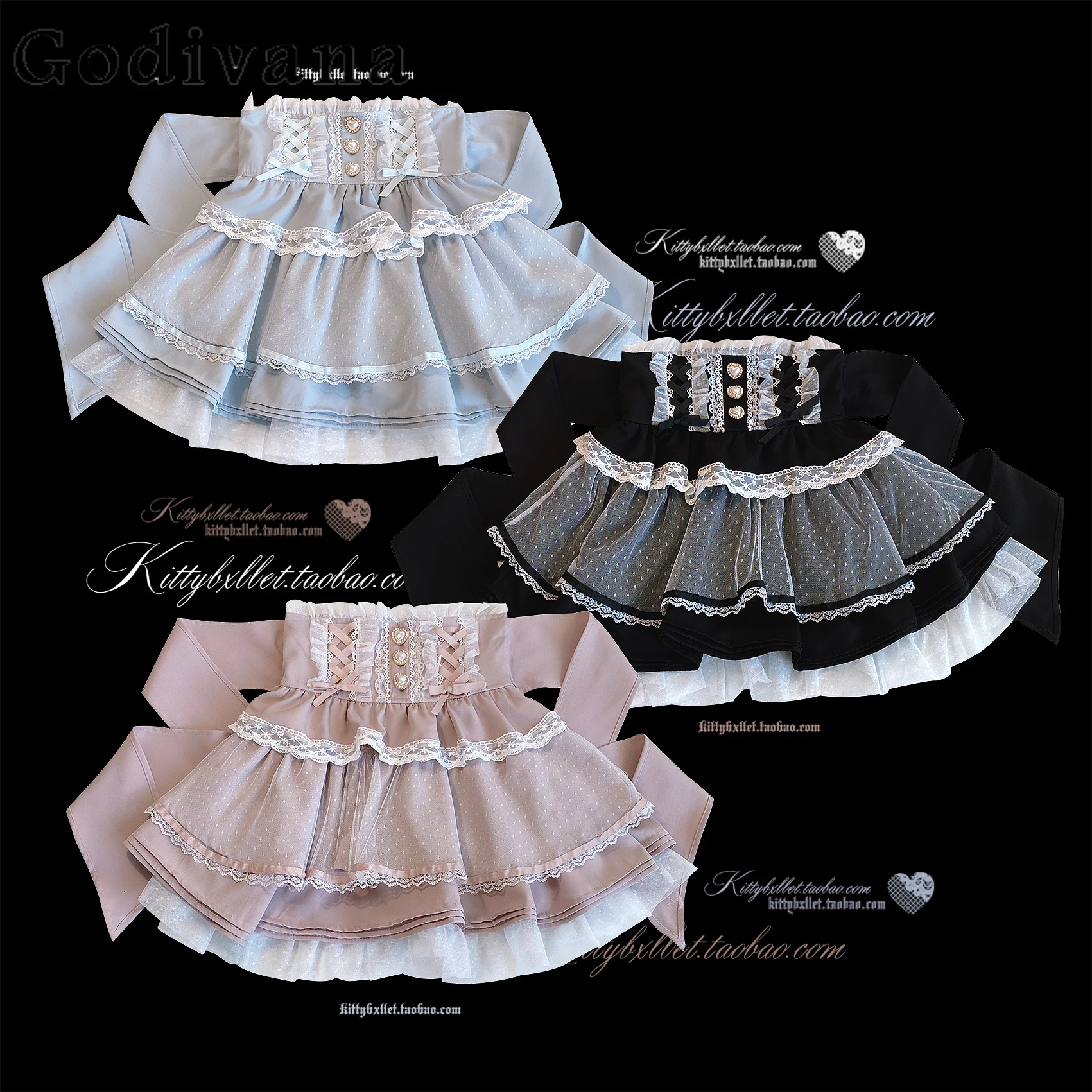

Japanese Mine Mass-produced Sweet High-waisted Skirt Summer New Girl's Sweet Lace Elastic Waist Mini Skirt Women's Lolita Shirt