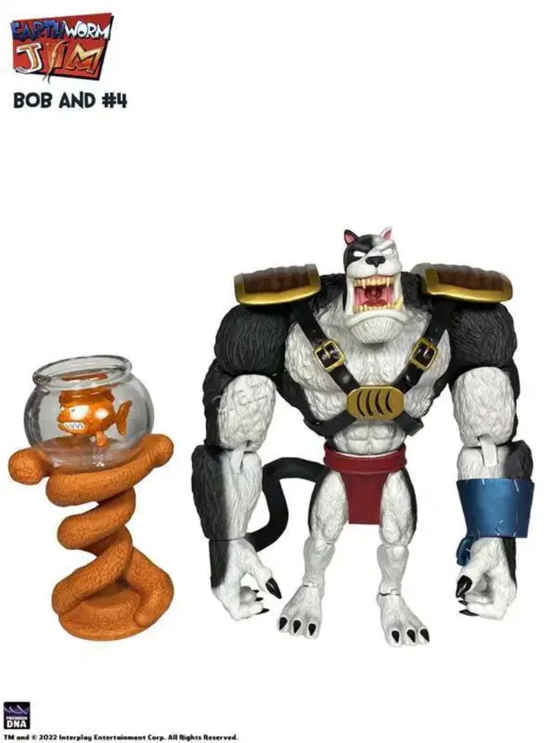 【In Stock】Premium DNA Earthworm Jim Bob Psy-Crow Professor Monkey Collectible Movable Action Figure Hobby Gift Toy view 5