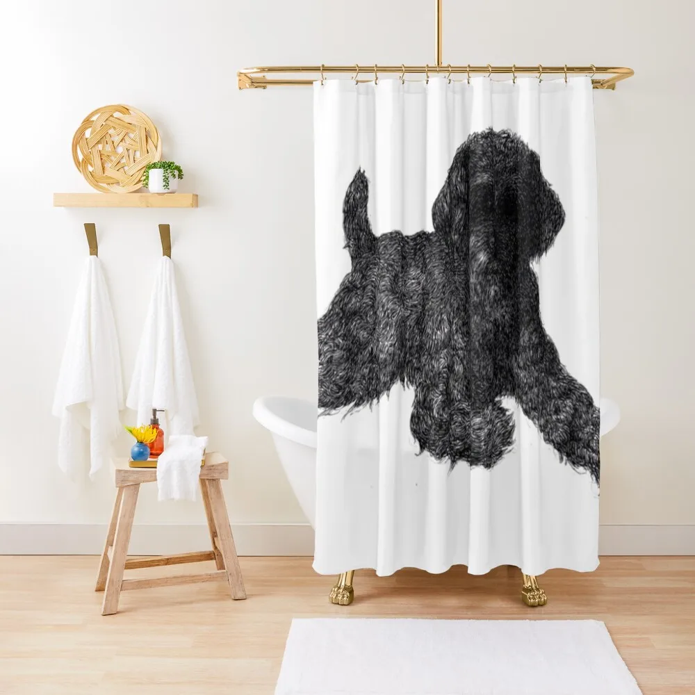 

An Adorable Black Cockapoo Shower Curtain Bathroom Accessories Modern Showers For Bathroom Curtain