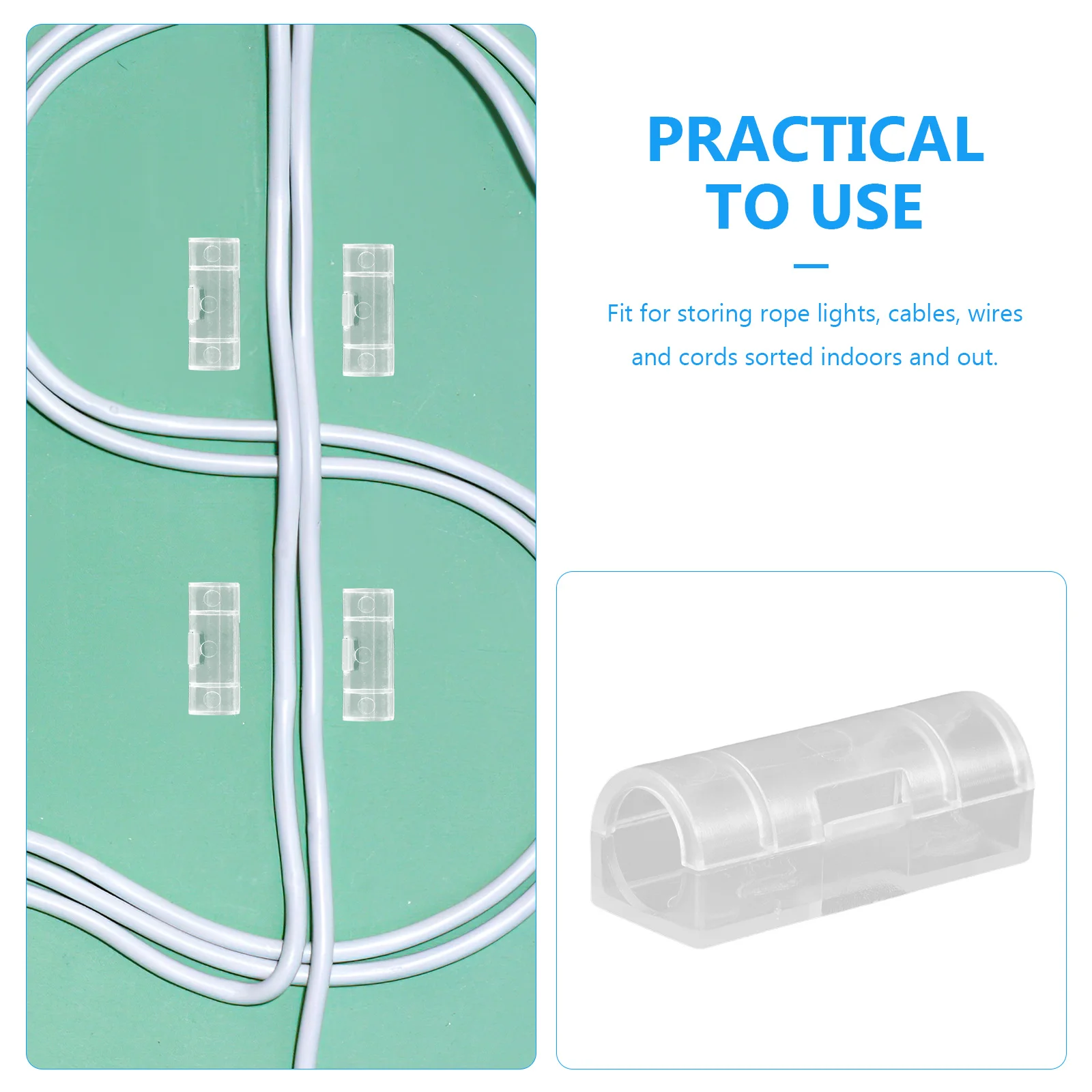 20 قطعة مقاطع كابلات حامل حائط الذاتي لاصق الحبل المنظم إدارة الأسلاك سطح المكتب لزجة المشبك سلك كابل حامي #1