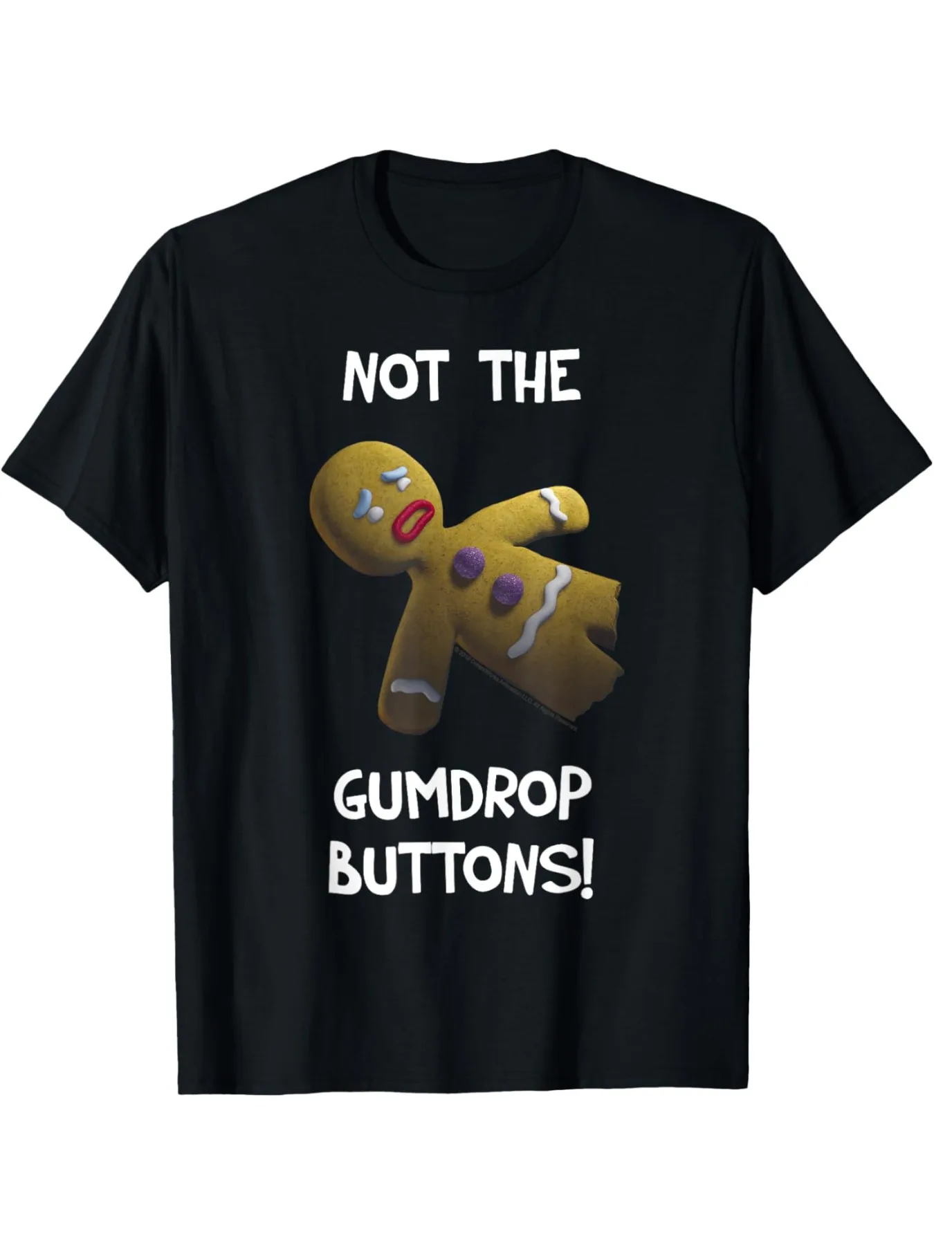 Gingerbread man, not candy button T-shirt, summer comfortable and casual short-sleeved T-shirt