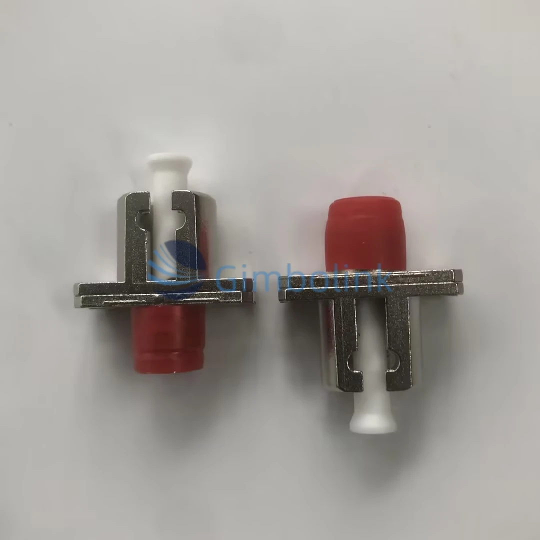 محول الألياف البصرية LC UPC إلى FC UPC أنثى محول هجين مقرنة معدنية مكونات موصل لوحة شفة بصرية أجزاء الألياف