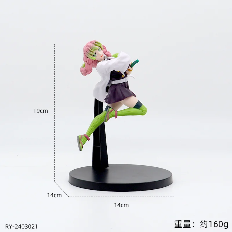 Figuras de acción Demon Slayer Tanjirou Nezuko Zenitsu Kanroji Mitsuri Muichirou Uzui Tengen figura de Anime colección modelo muñeca de juguete