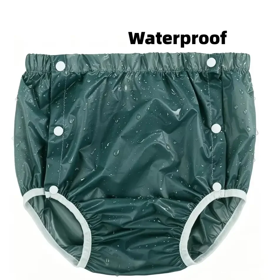 Solid Color TPU Adult Diaper Panties Cover Reusable Leak-proof Incontinence Pant Soft Plastic Diaper For Patients After Surgery