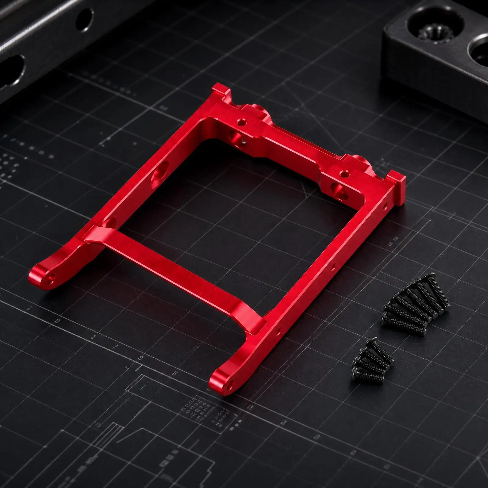 Anodized Aluminum RC Front Bumper Mount Bracket for MN128 MN86 MN86S G Series 1/12 RC Car Spare Parts Kit