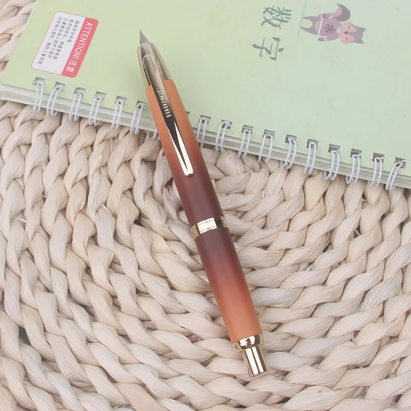 

New Limited Gradient Coffee ! Jinhao 10 Retractable Fountain Pen EF/F Nib with Metal Clip & Ink Converter,office Writing Pen