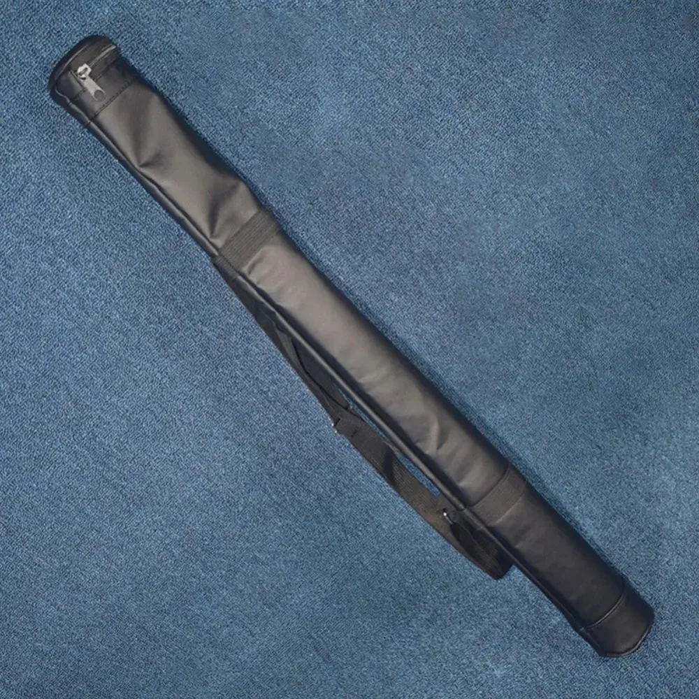 

Collapsible Billiard Cue Bag Faux Leather Shoulder Strap Pool Cue Bag Lightweight 32in 1/2 Pole Billiard Carrying Case Cue Stick