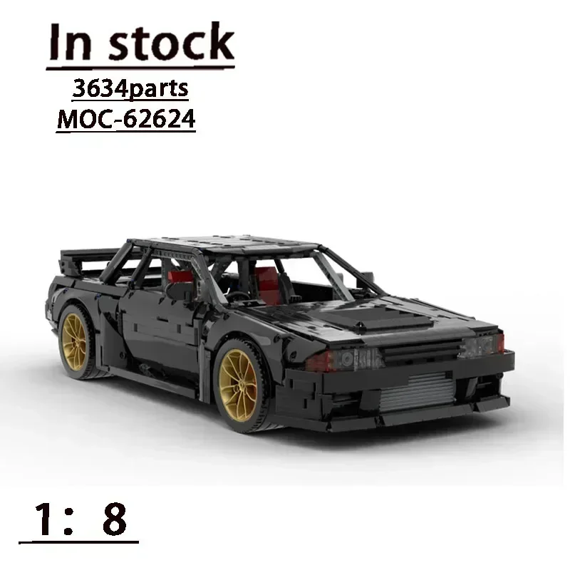 MOC-62624R32 GTR1:8 Supercar Montage Spleißen Baustein Modell 3634 Baustein Teile Rennwagen Kinder Geburtstag Spielzeug Geschenk