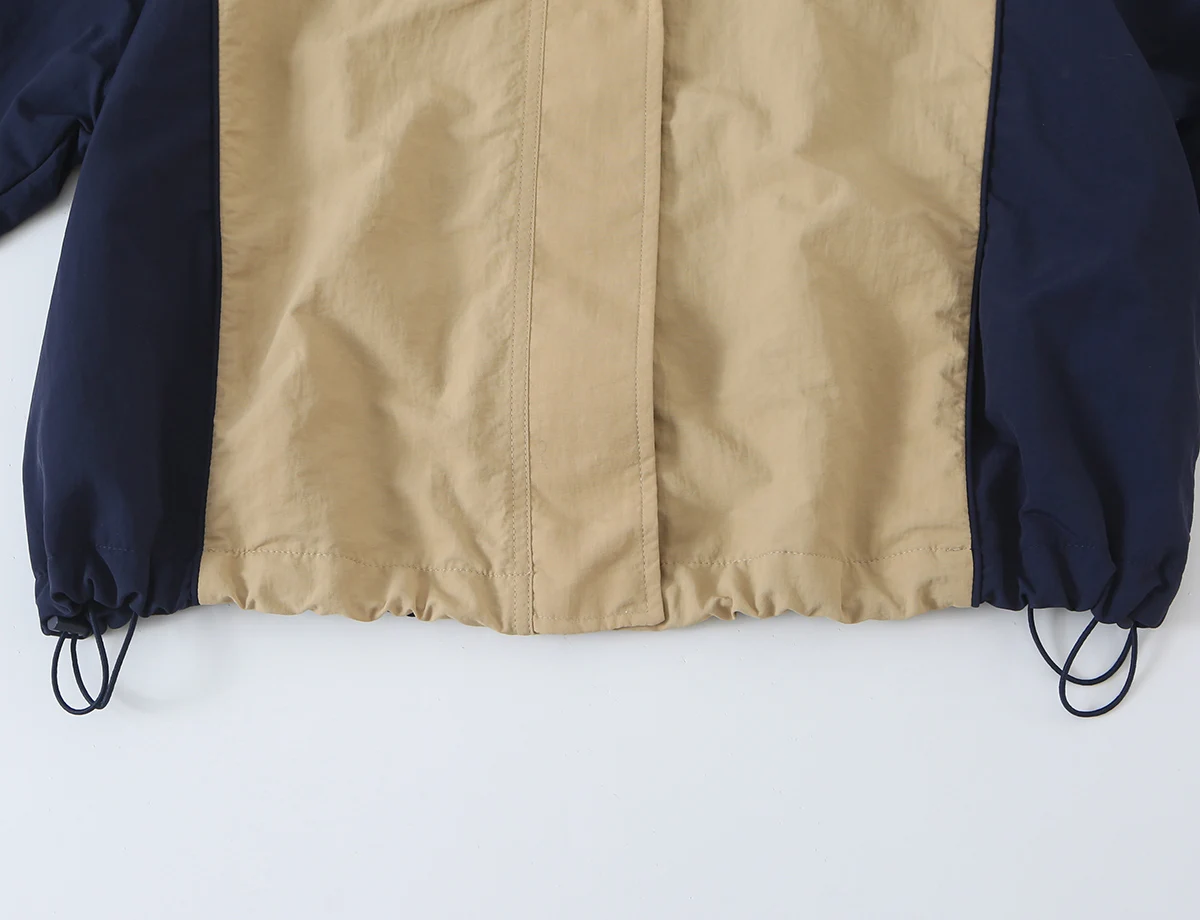 KONDALA Damen Trendiges High-Street Kontrast-Hosen-Set mit Reißverschlussjacke und Hose mit elastischem Bund, Frühherbst 2026, lässiges sportliches Damen-Set – Detail 11