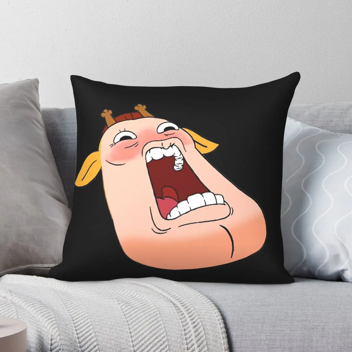 Centaurworld Durpleton Screaming Square Pillowcase Polyester Linen Velvet Creative Zip Decor Pillow Case Room Cushion Cover