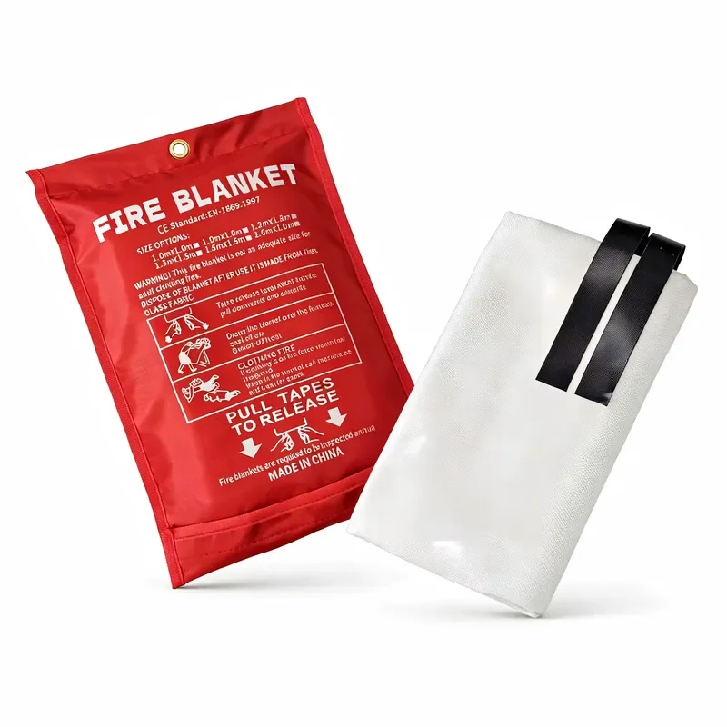 Fire Blanket Double-sided Silicone Glass Fiber Flame Retardant Fire Blanket for Hotel Fire Kitchen Emergency Firefighting