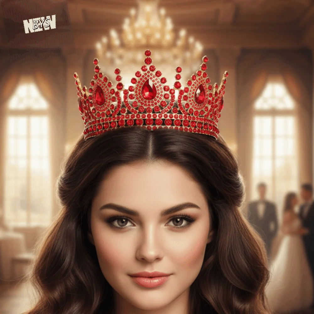 

Jewelry Crown Luxury Crystal Tiaras Headband Style Sparkling Crystal Crowns Elegant Rhinestone Crown Wedding Ceremony