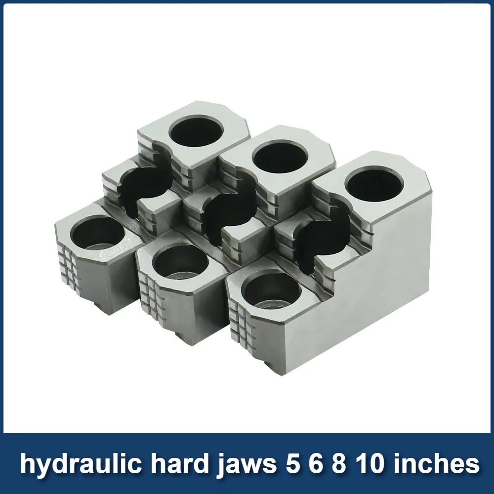 

High-precision hydraulic hard jaws hydraulic chuck three jaws strong hard jaws 5 6 8 10 inches new arrival