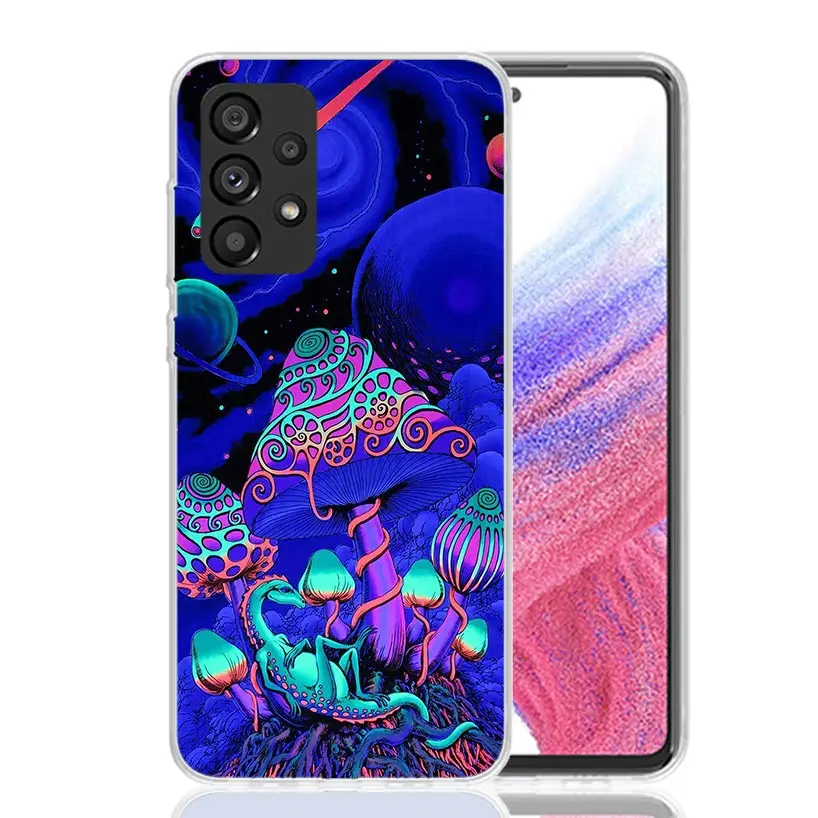 Weird Mushroom Psychedelic Phone Case For Samsung Galaxy A15 A55 A25 A35 A14 A54 A24 A34 A13 A53 A23 A33 A12 A52 A22 A32 A05S A0