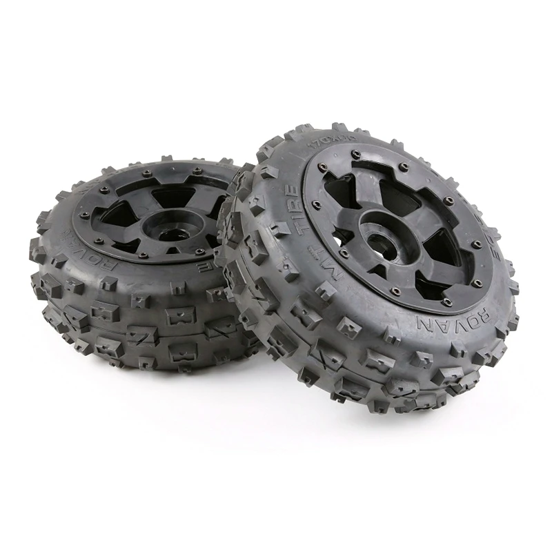 Tyres And Wheel Hub Set For 1/5 Hpi Km Baja 5B Rc Car Parts