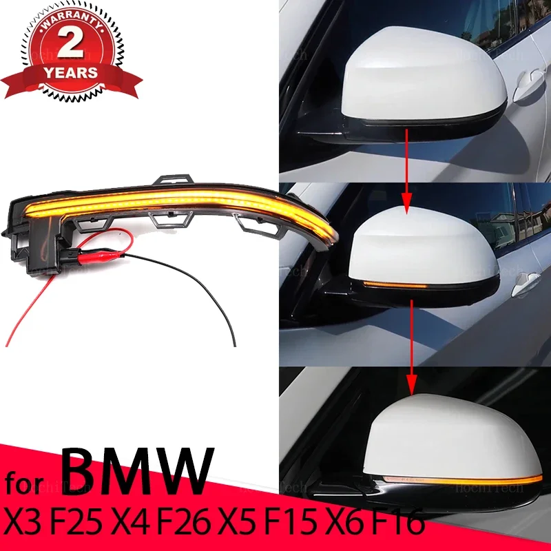 Dynamic LED Turn Signal Lights Rearview Mirror Indicator Blinker Repeater For BMW X3 F25 X4 F26 X5 F15 X6 F16 2014-2018