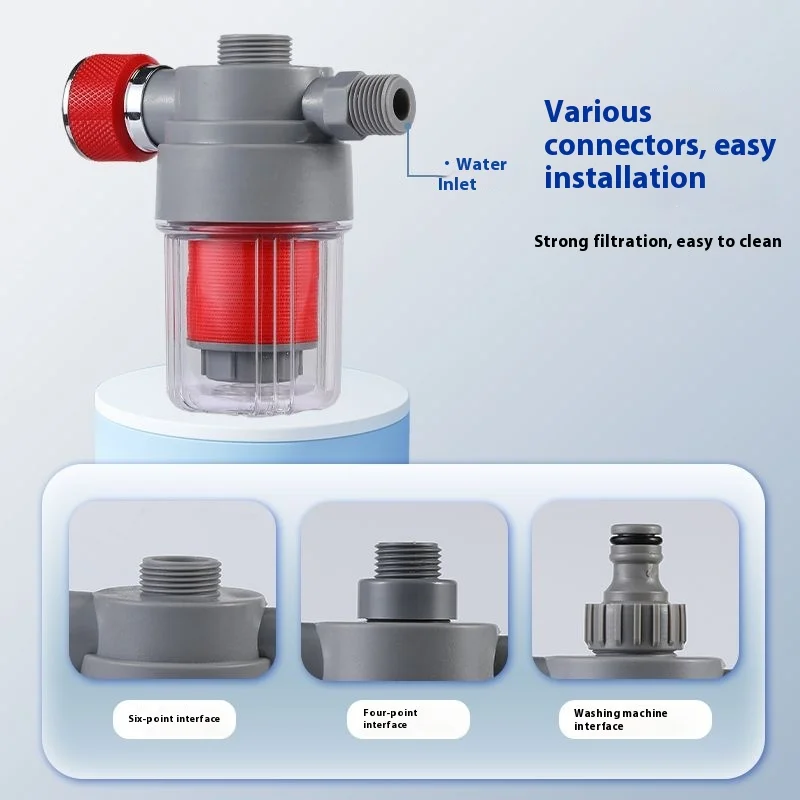 

Universal scale preventing angle valve and filter valve for washing machines, water heaters, pre filters, household gas toilets