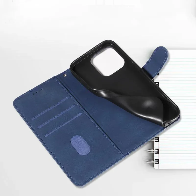 เคสกระเป๋าสตางค์หนังหรูหราสําหรับ iPhone 15 Pro Max/Plus, Stand Flip Cover พร้อมช่องใส่การ์ด, เคสโทรศัพท์ Funda