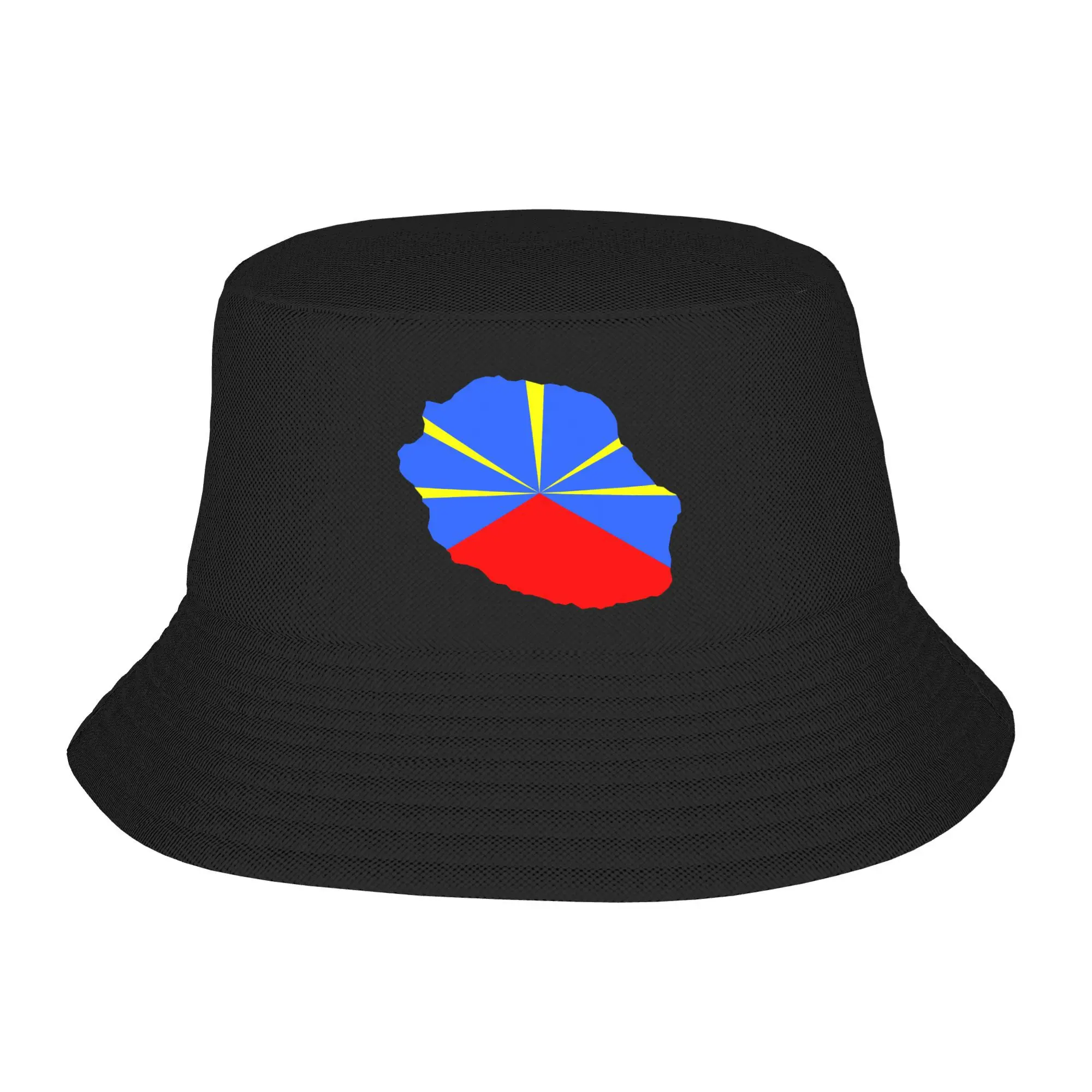 

Панама с флагом острова Реюньюньона 974 Панама для детей Шапки Боб Уличные осенние рыбацкие шапки для лета, пляжной рыбалки, кепки унисекс