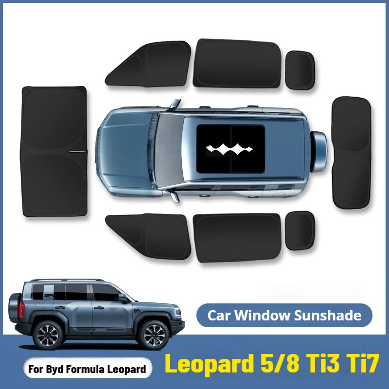 For BYD Leopard 5 Leopard 8 Ti3 Ti7 2023-2026 Full Blackout Sunshade 0 Light Leakage Heat Insulation Privacy Curtain