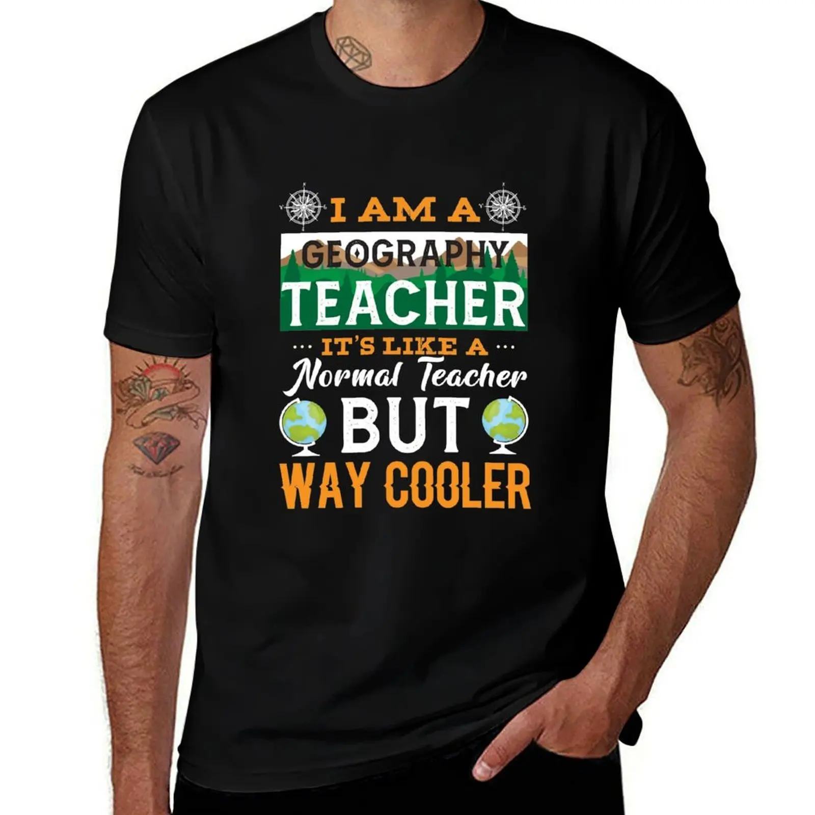 T-shirt décontracté Street Fashion pour professeur de géographie, cadeau pour professeur de géographie