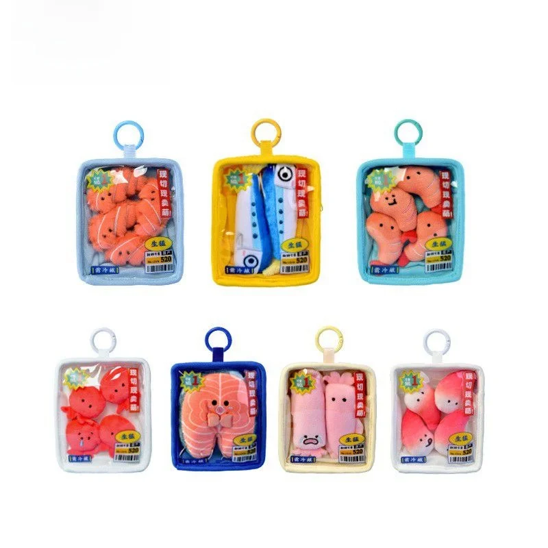 دمية محشوة على شكل مأكولات بحرية (كركند، سلمون، حيوانات بحرية) للتعليق، زينة ثقافية إبداعية، لعبة محشوة على شكل سرطان ومحار ل... #2