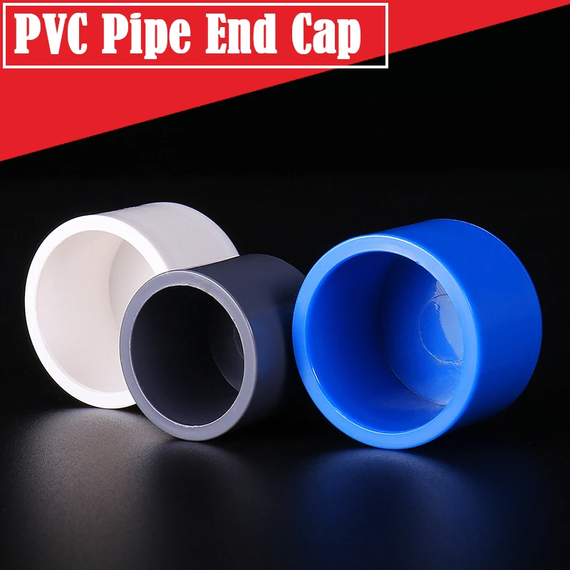 5Pcs/Lot Inner Dia20~90mm PVC Pipe End Cap Aquarium Fish Tank Water Supply Tube End Caps Garden Irrigation Fittings Plastic Plug