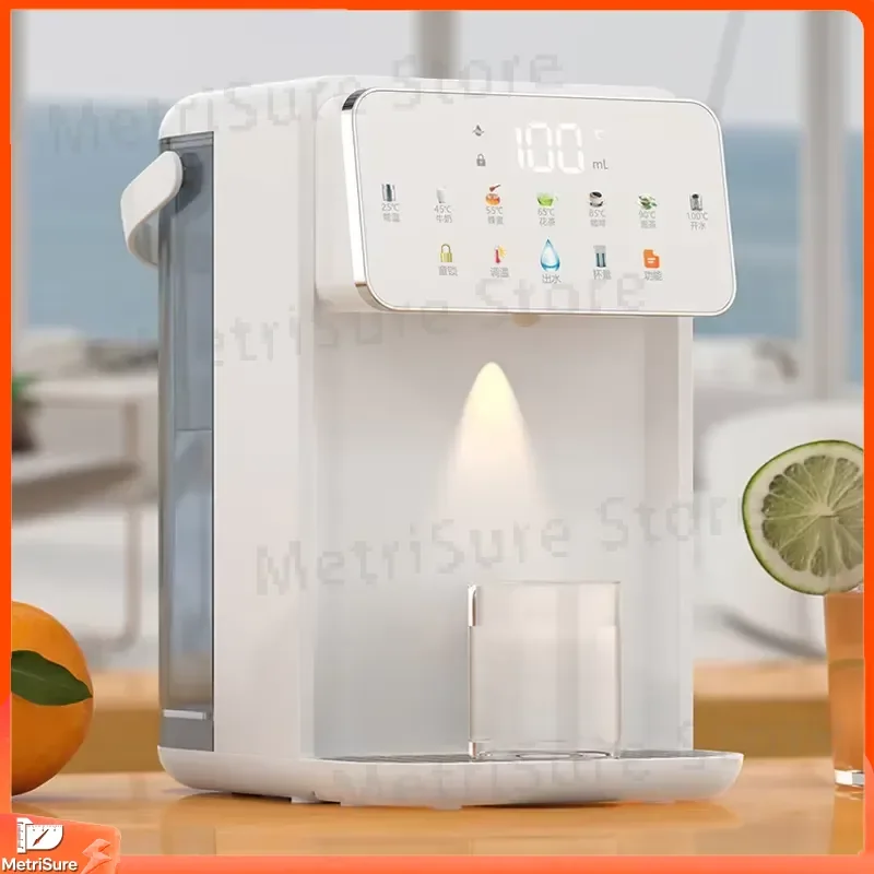Portable Tankless Water Heater Mini Desktop Instant Hot Water Dispenser for Travel Office Home Use Compatible with Water