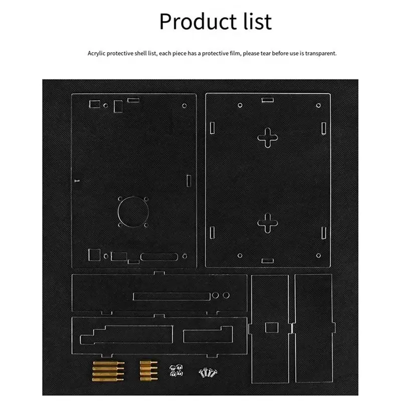 For Banana Pi R4 Acrylic Shell Development Board Open Source Router Protective Shell Can Be Installed With A Radiator Durable