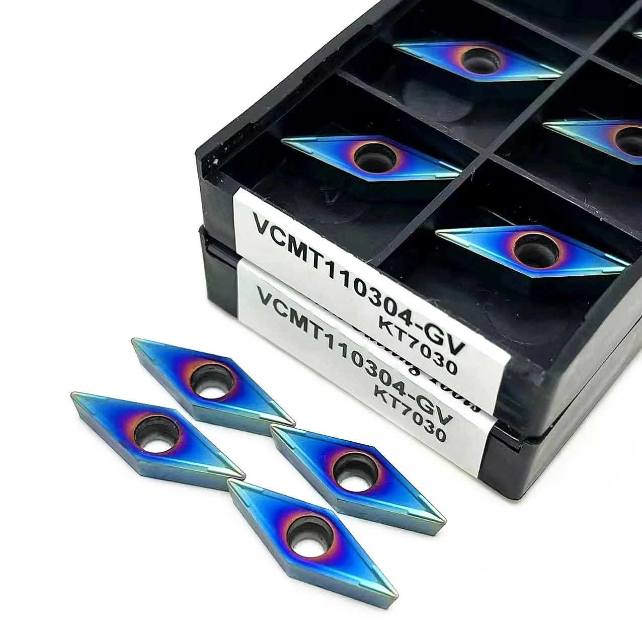 Alta qualità VCMT110304 GV KT7030 inserto in metallo duro lavorazione dell'acciaio VCMT 110304 GV KT7030 inserto per tornitura interna carburo di tungsteno