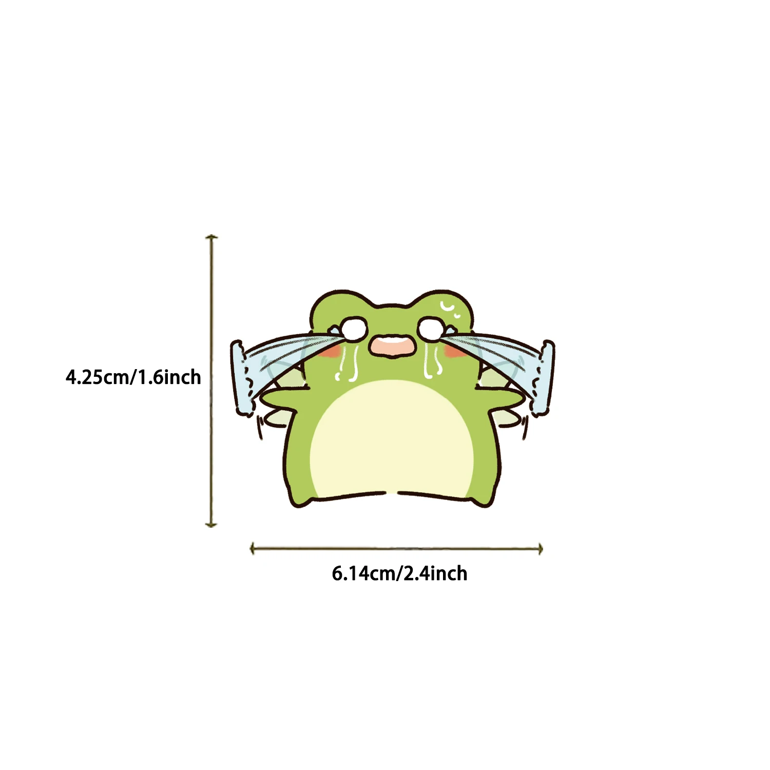 50 Uds. De pegatinas de PVC de rana pequeña, papelería estética, suministros escolares, decoración artesanal, álbum de recortes coreano para niños, resistente al agua