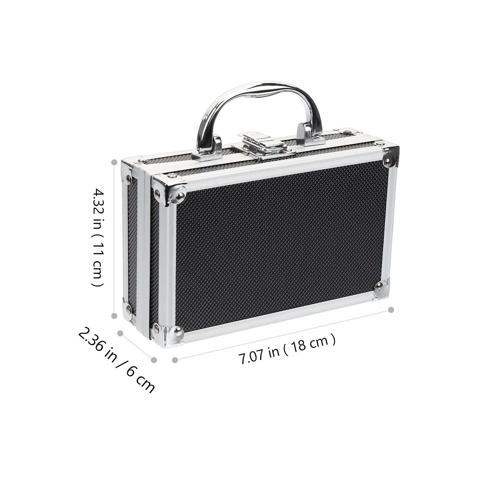 صندوق أدوات من سبائك الألومنيوم، صندوق أدوات محمول عالي التحمل، مقبض معزز، منظم أجهزة ذو سعة كبيرة لورشة حديقة المنزل