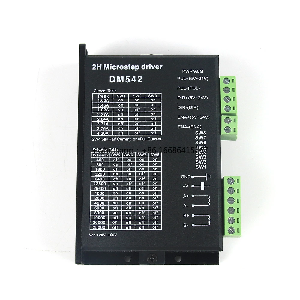 

1/3/4pcs DM542 Stepping Motor Controller 2-phase Digital Stepper Motor Driver 18-48V DC 4.2A For CNC Router 57 86 Series Motor